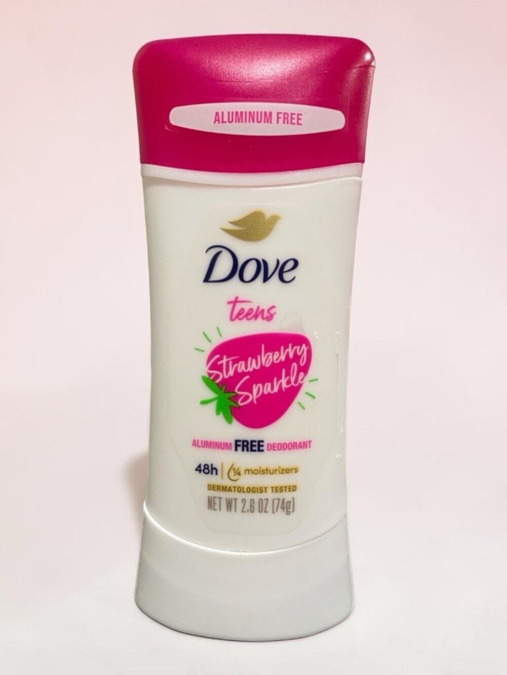 Dove Teens Strawberry Sparkle Deodorant 2.6oz Aluminum Free NEW Sealed